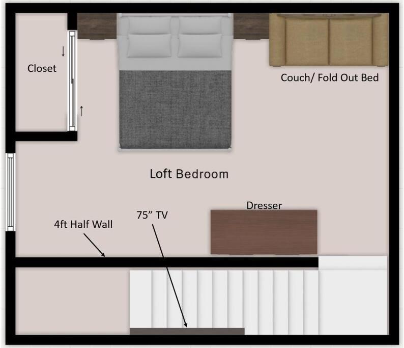 Private Cabin- Breakfast - Double Tub - 75in Tv - Sup - Washer Dryer - Bbq Holiday home West Point